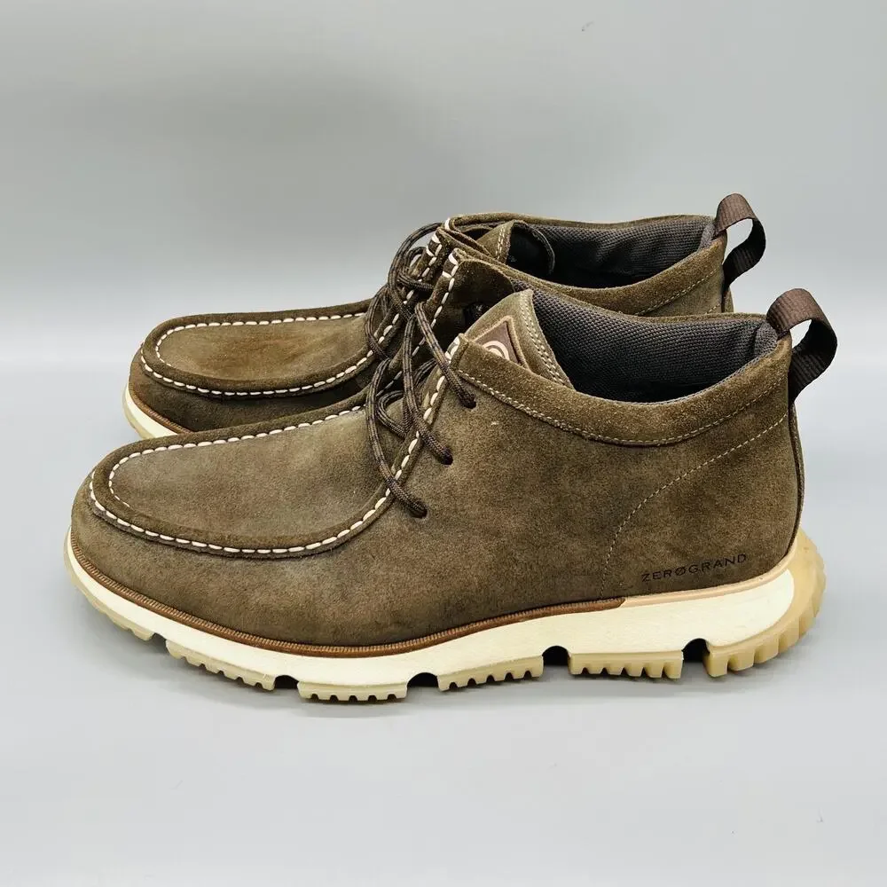 Cole Haan Boots Mens 10 Brown Suede Zerogrand Grand 360 Chukka Ankle Lace Up